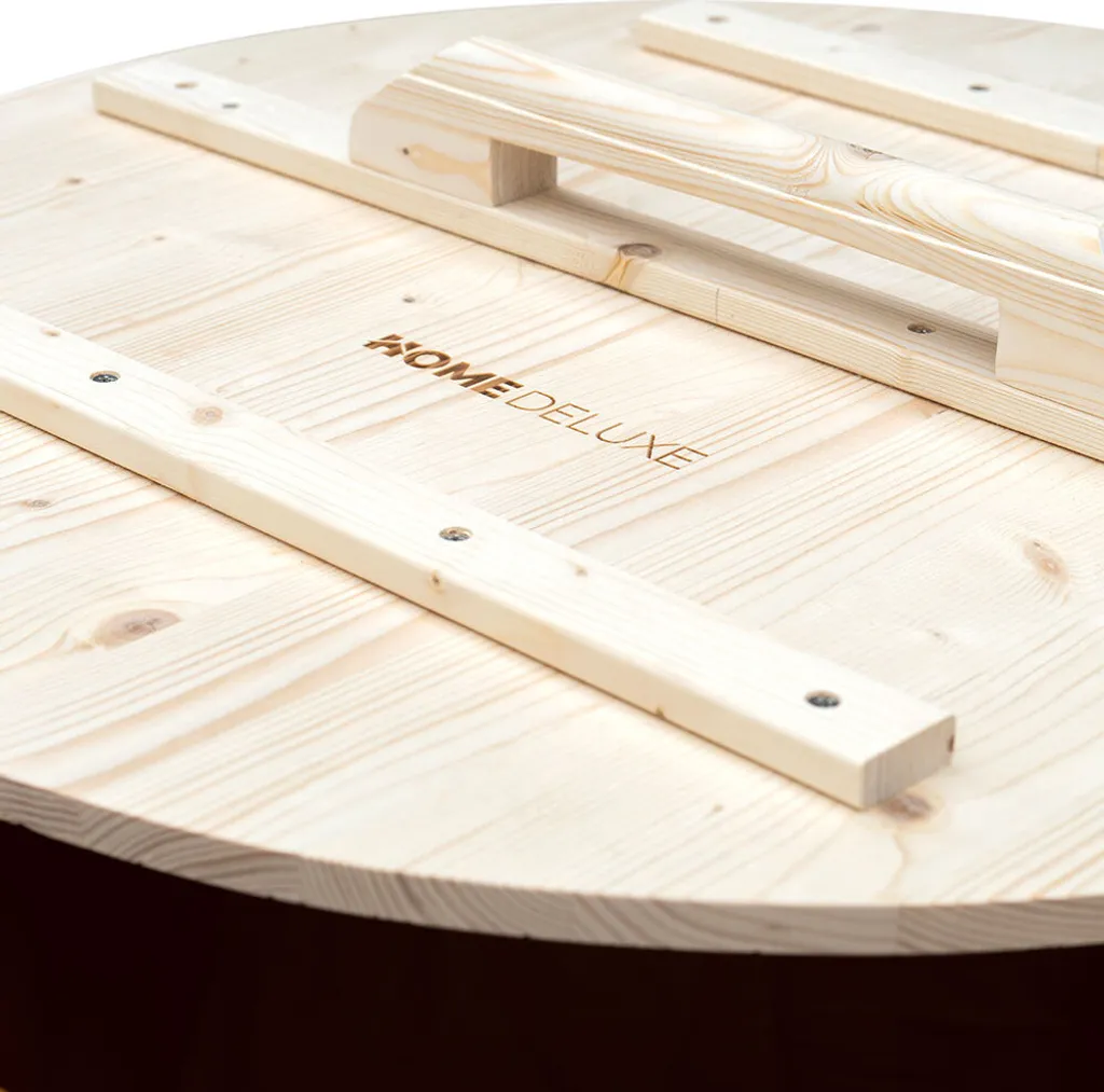 HOME DELUXE - Cold Tub / Badefass (180cm) ARUM - Aus Nordischer Fichte, Mit Integriertem Sitz I Badebottich, Eispool 3 HOME DELUXE - Cold Tub / Badefass (180cm) ARUM - Aus Nordischer Fichte, Mit Integriertem Sitz I Badebottich, Eispool – Bild 3
