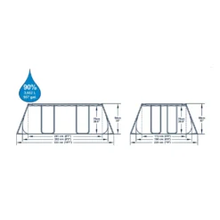 Bestway 56629 Power Steel Rechteckig Aufstellpool 282x196x84cmGestalten: Rechteckig, Maße: 0 - 2,99 M, Filterpumpe: 58381 -Grünwelt Exporteren Garten-Winkel 6163260ffae8b0c64b7fed9d55a4ab0b