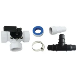 Intex Bypass-Set Für 38mm Schwimmbadschlauch 3-Wege-Ventil, T-Stück, Schlauchtüllen, Schlauchklemmen Teflonband