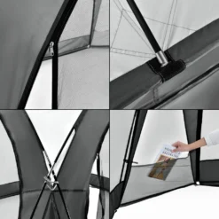 Pro-Tec Kuppelpavillon Grästorp Eventzelt Mit LED Partyzelt Inkl. Beleuchtung Mit Solarmodul Festzelt Wasserdicht 3,45 X 3,45 X 2,47 M Grau 13 Pro-Tec Kuppelpavillon Grästorp Eventzelt Mit LED Partyzelt Inkl. Beleuchtung Mit Solarmodul Festzelt Wasserdicht 3,45 X 3,45 X 2,47 M Grau -Grünwelt Exporteren Garten-Winkel 61cfbd94a3f2e1796218a819da6c7378