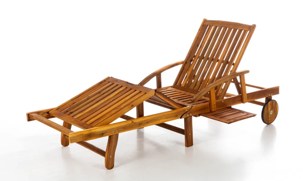 CHILLROI Verstellbare Sonnenliege Mit Beistelltisch - Akazienholz Gartenliege 2 CHILLROI Verstellbare Sonnenliege Mit Beistelltisch - Akazienholz Gartenliege – Bild 2