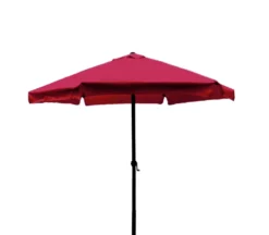 Linder Exclusiv Sonnenschirm, Gartenschirm Ø 300 Cm,mit Kurbel,Burgund, Rund Sonnenschirm Terrassenschirm Gartenschirm Marktschirm Mit Kurbel Und Kippen Für Garten Markt