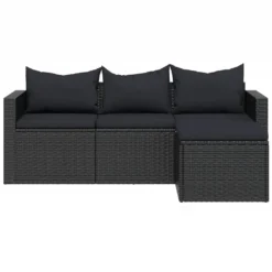 VidaXL Garten-Lounge-Set Schwarz Poly Rattan 11 VidaXL Garten-Lounge-Set Schwarz Poly Rattan -Grünwelt Exporteren Garten-Winkel 649e9400ae4b46b70d87defab3a5a2bf