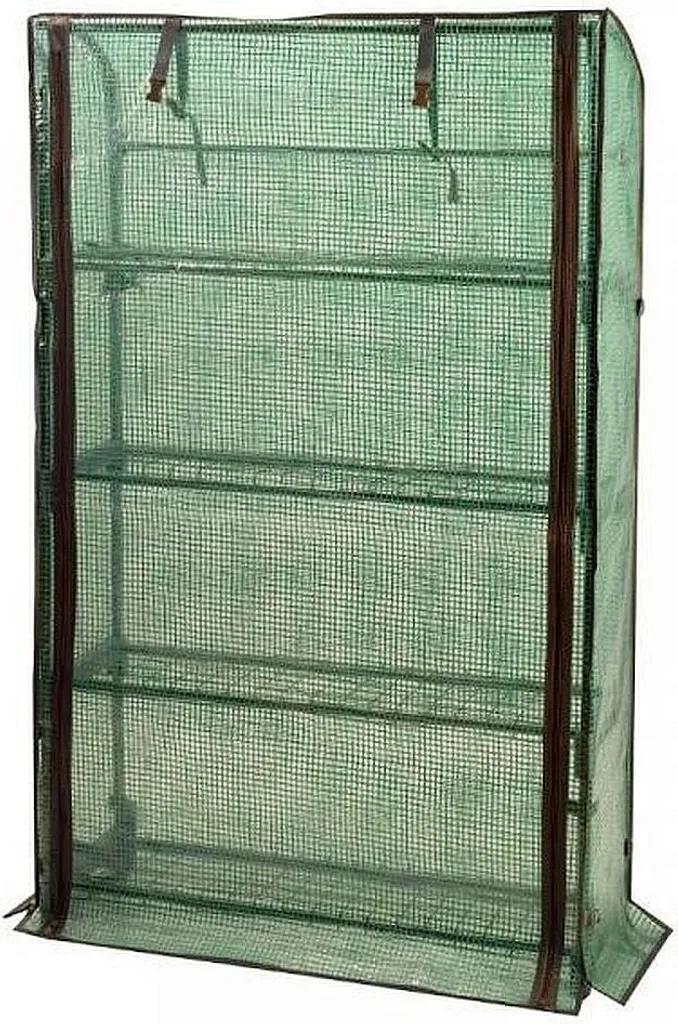 Foliengewächshaus Anzuchthaus Wandgewächshaus Mit Regalböden 3 Foliengewächshaus Anzuchthaus Wandgewächshaus Mit Regalböden – Bild 3