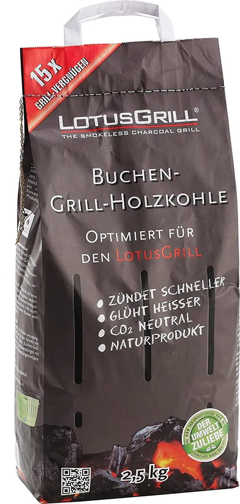 LotusGrill S Small Kompakt Starter-Set Mandarinenorange Raucharme Holzkohlegrill Mit 2,5 Kg Buchenholzkohle, 200 Ml Brennpaste, 1x Zange (Farbe Nach Vorrat), 1x Tasche. Stromversorgung USB/Powerbank 7 LotusGrill S Small Kompakt Starter-Set Mandarinenorange Raucharme Holzkohlegrill Mit 2,5 Kg Buchenholzkohle, 200 Ml Brennpaste, 1x Zange (Farbe Nach Vorrat), 1x Tasche. Stromversorgung USB/Powerbank – Bild 7