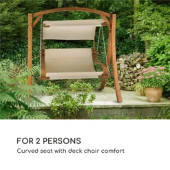 Maui Hollywoodschaukel 110 Cm 2-Sitzer Sonnensegel Polyester Lärche -Grünwelt Exporteren Garten-Winkel 64fd3063996d5f5776f0cfbeb3d6e4ee