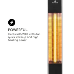 Heat Guru Infrarot-Heizstrahler 2000W 3 Heizstufen Fernbedienung -Grünwelt Exporteren Garten-Winkel 65401c56ad2339fee7839185ee79609b