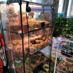 Tectake Foliengewächshaus,Balkon Gewächshausabdeckung Transparent 69*49*126CM -Grünwelt Exporteren Garten-Winkel 656dadf9c3aab231b4e38616647e8e87