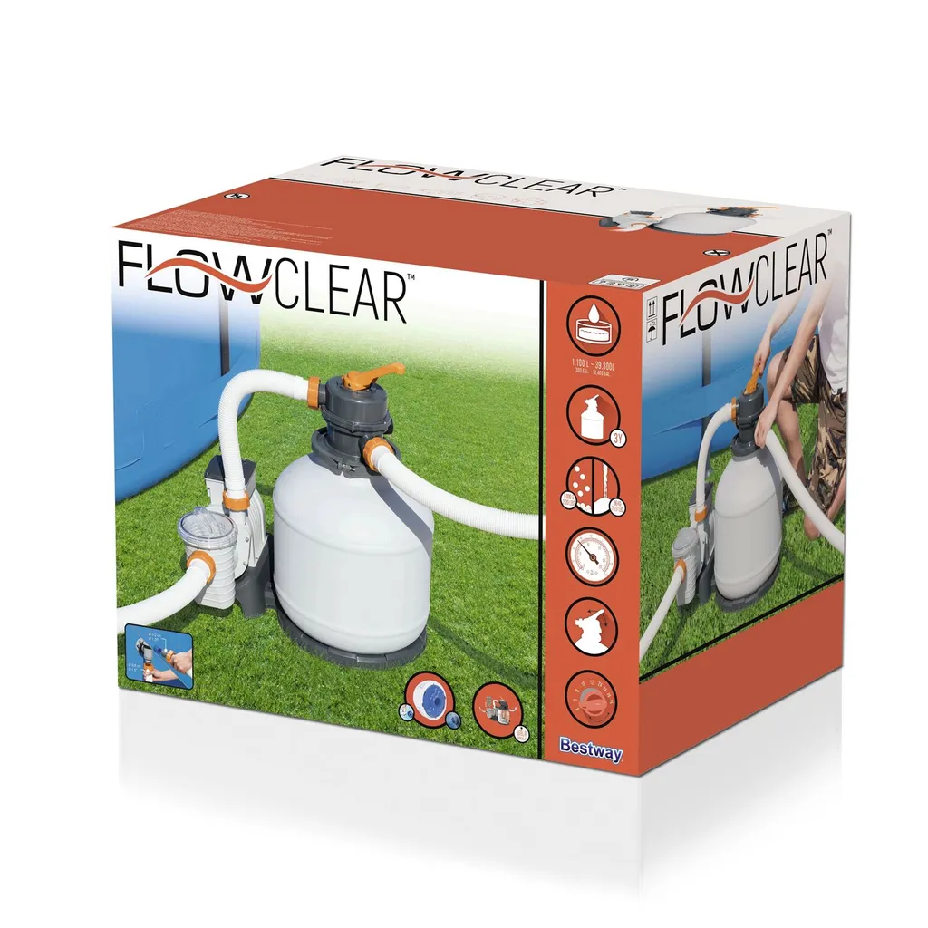 Bestway® Flowclear™ Sandfilteranlage Mit Zeitschaltuhr 5.678 L/h, 230 W 3 Bestway® Flowclear™ Sandfilteranlage Mit Zeitschaltuhr 5.678 L/h, 230 W – Bild 3