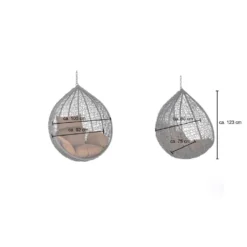 HOME DELUXE - Polyrattan Hängesessel CIELO - Nur Korb| Hängestuhl, Hängekorb, Gartenliege, Hollywoodschaukel, Hängeschaukel -Grünwelt Exporteren Garten-Winkel 662bdb4c2cf31eb4956f8128bccb47a4
