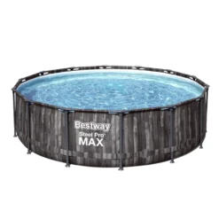 Bestway® Steel Pro MAX™ Auftstellpool-Komplett-Set Mit Filterpumpe Ø 427 X 107 Cm, Holz-Optik (Mooreiche), Rund -Grünwelt Exporteren Garten-Winkel 6641d1bfc4866311a30f6c397c7e0a25