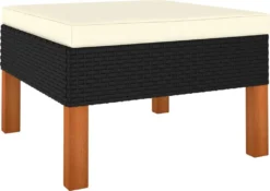 VidaXL 4-tlg. Garten-Lounge-Set Mit Kissen Poly Rattan Schwarz 13 VidaXL 4-tlg. Garten-Lounge-Set Mit Kissen Poly Rattan Schwarz -Grünwelt Exporteren Garten-Winkel 665327328e6f17f7db4f707b47cc7a97