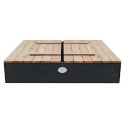 AXI Sandkasten Ella Aus Holz Mit Deckel | Sand Kasten Mit Sitzbank & Abdeckung Für Kinder In Anthrazit & Braun | 100 X 95 Cm -Grünwelt Exporteren Garten-Winkel 665a31148417a18349c4be112e12c9c0