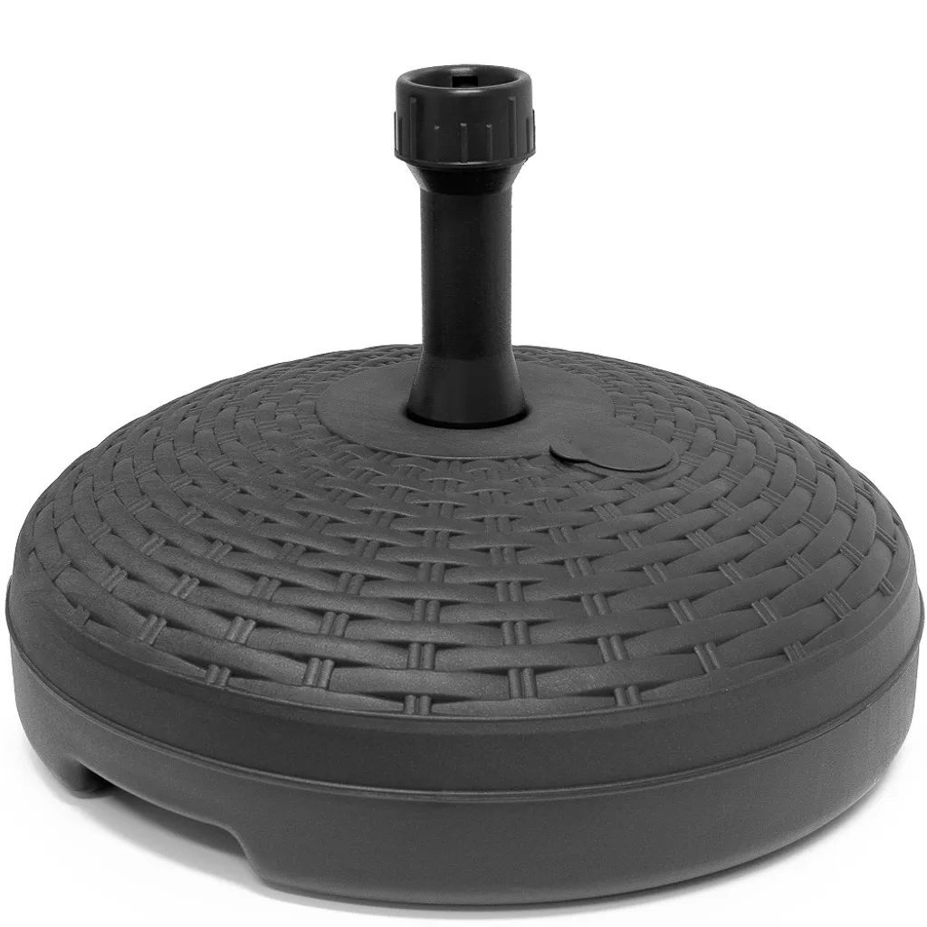 Sonnenschirmständer Sonnenschirmhalter In Rattanoptik Anthrazit 20L 45cm 1 Sonnenschirmständer Sonnenschirmhalter In Rattanoptik Anthrazit 20L 45cm