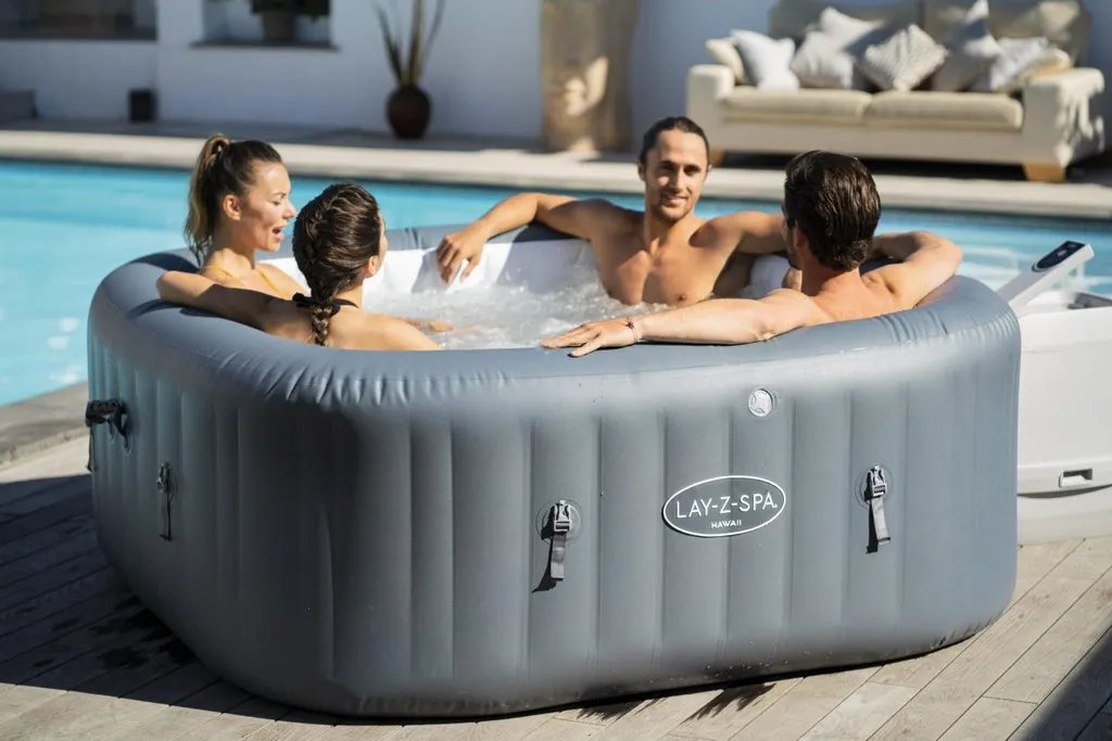 Bestway LAY-Z-SPA® Whirlpool Hawaii HydroJet Pro™, Eckig, 180x180x71cm, 60031 15 Bestway LAY-Z-SPA® Whirlpool Hawaii HydroJet Pro™, Eckig, 180x180x71cm, 60031 – Bild 15