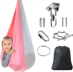 Kinderschaukel Hängematte, Indoor Therapieschaukel, Kuschelhängematte Für Kinder Mit ADHS, Asperger, Sensorische Integrationstherapie Double Layer Pod Schaukelstuhl