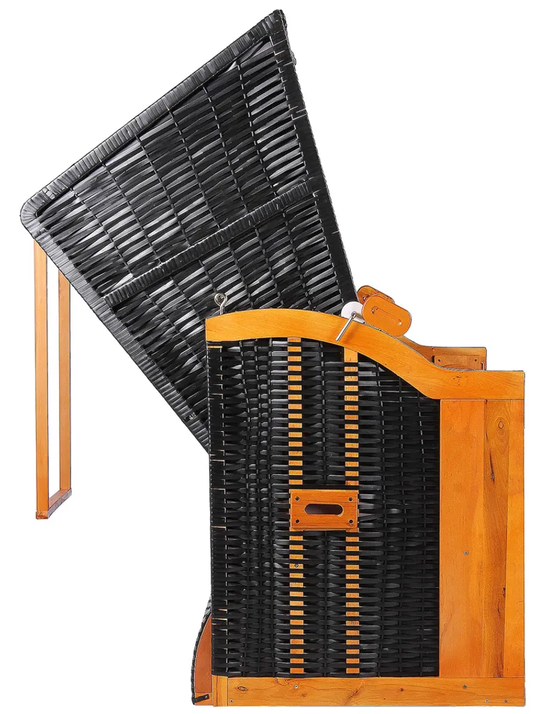 Strandkorb Ostsee XXL Wacholder PE Schwarz Dessin Royal Anthrazit 4 Strandkorb Ostsee XXL Wacholder PE Schwarz Dessin Royal Anthrazit – Bild 4