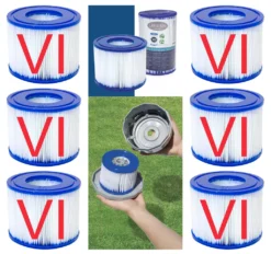 SET: Bestway 60311 - Filterkartusche Gr. 6 / VI - Ersatzfilter LAY-Z-SPA Whirlpool - 6er Set