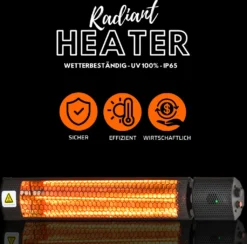 Starlyf® Radiant Heater – Wetterfeste Halogen-Infrarot-Heizung Mit Direktwärme-Technologie, Inkl. Fernbedienung, 2000 Watt – Aus Der TV Werbung -Grünwelt Exporteren Garten-Winkel 6848de3452acd9b38888dabd506ec26c