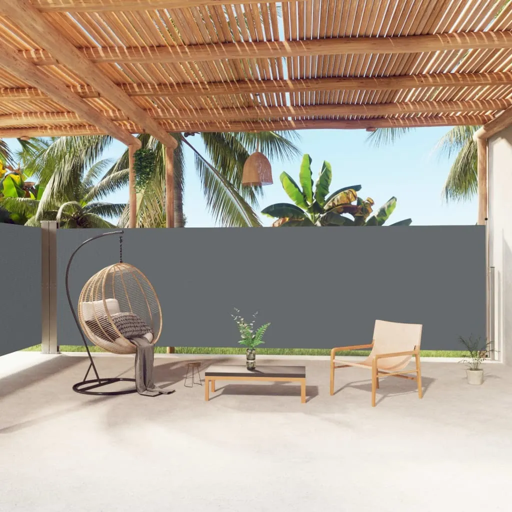 VidaXL Seitenmarkise Ausziehbar Anthrazit 180x1000 Cm 2 VidaXL Seitenmarkise Ausziehbar Anthrazit 180x1000 Cm – Bild 2
