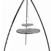 CookKing 22451 Schwenkgrill 200cm - Doppelrost Aus Rohstahl 80cm + 40cm