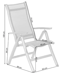 Dehner Klappsessel Chicago, Hochlehner, 109 X 63 X 68 Cm, Aluminium/Textilene, Grau -Grünwelt Exporteren Garten-Winkel 6b247c5eb2e728158397aa37a9d1e97f