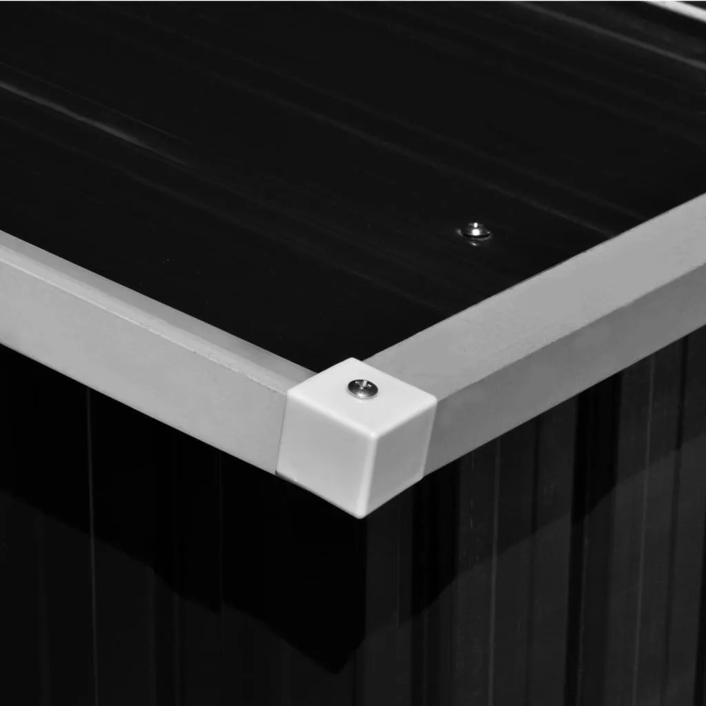 VidaXL Gerätehaus 257x489x181 Cm Metall Anthrazit 6 VidaXL Gerätehaus 257x489x181 Cm Metall Anthrazit – Bild 6