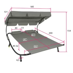 Tectake Gartenliege Für 2 Personen - Grau 7 Tectake Gartenliege Für 2 Personen - Grau -Grünwelt Exporteren Garten-Winkel 6b62aeebf6866c2b7cb10ae18db0a01a