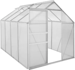 Zelsius Aluminium Gewächshaus 250 X 190 Cm, 4 Mm Platten, 4,75m²