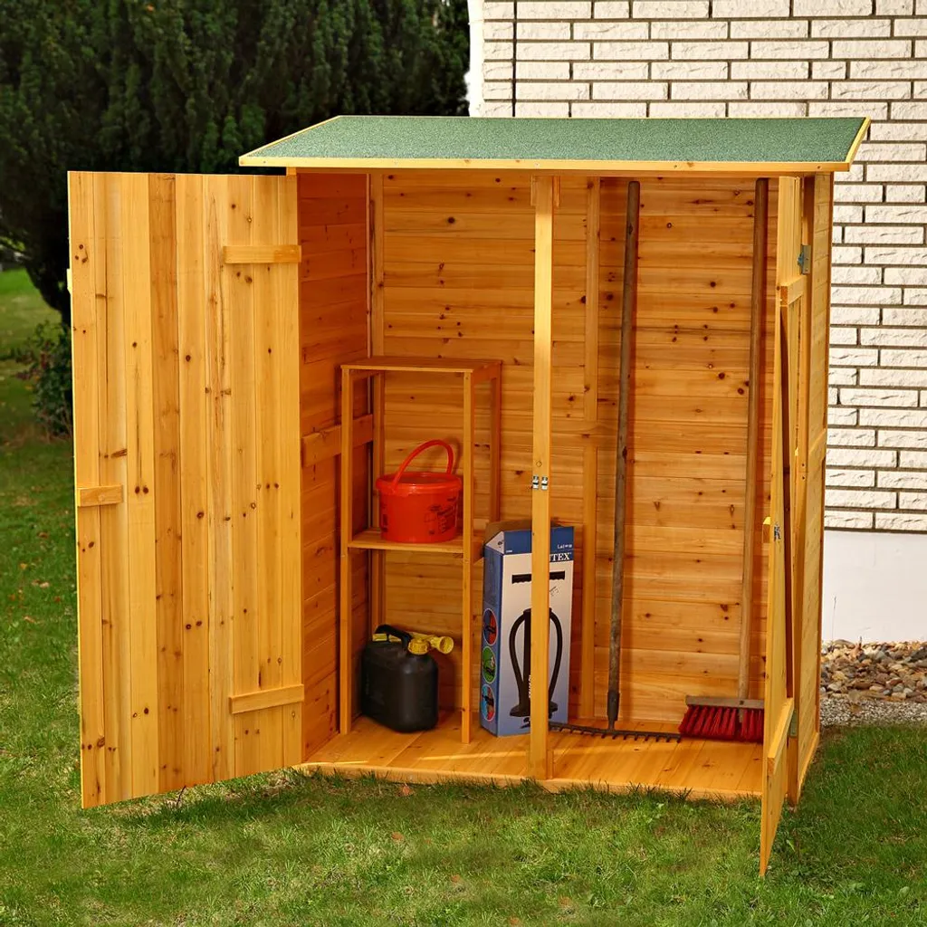 Mucola Gerätehaus Geräteschuppen Gartenschrank Geräteschrank XXL Holz Gartenhaus Schuppen Garten Stauraum Grün Haus Schrank Geräteschrank 4 Mucola Gerätehaus Geräteschuppen Gartenschrank Geräteschrank XXL Holz Gartenhaus Schuppen Garten Stauraum Grün Haus Schrank Geräteschrank – Bild 4