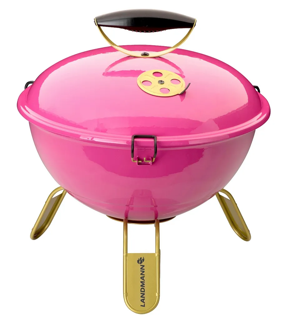 LANDMANN Kugelgrill Campinggrill BBQ Piccolino Queen Tragbar Holzkohlegrill Pink 6 LANDMANN Kugelgrill Campinggrill BBQ Piccolino Queen Tragbar Holzkohlegrill Pink – Bild 6