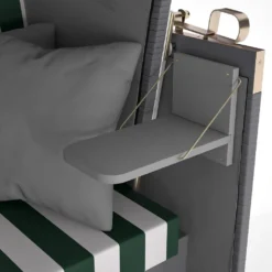 Sanzaro Strandkorb XL120 Cm Deluxe Zweisitzer Holz Und Poly-Rattan Volllieger 4 X Kissen Klappbare Rückenlehne 2 Personen Grün-Weiss Blockstreifen 15 Sanzaro Strandkorb XL120 Cm Deluxe Zweisitzer Holz Und Poly-Rattan Volllieger 4 X Kissen Klappbare Rückenlehne 2 Personen Grün-Weiss Blockstreifen -Grünwelt Exporteren Garten-Winkel 6e4592b19facd36d20a52c5803c91855