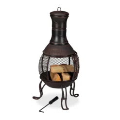 Relaxdays Aztekenofen Für Garten Rot-bronze