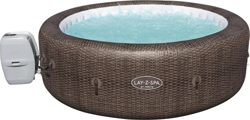 Bestway LAY-Z-SPA® St. Moritz AirJet™ Whirlpool, 216 X 71 Cm, 5-7 Personen, Rund, Braun 1 Bestway LAY-Z-SPA® St. Moritz AirJet™ Whirlpool, 216 X 71 Cm, 5-7 Personen, Rund, Braun