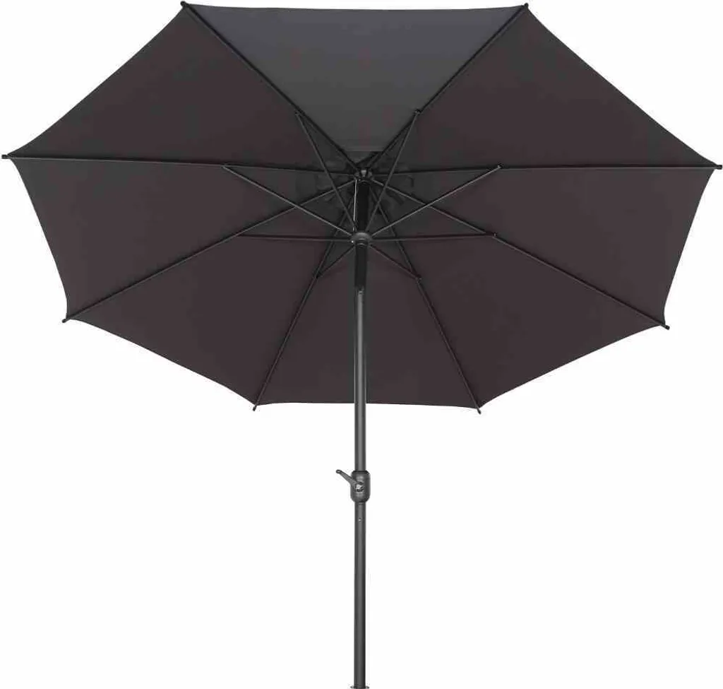 SIENA GARDEN Isa Mittelstockschirm Anthrazit/anthrazit 300 Cm L30537 4 SIENA GARDEN Isa Mittelstockschirm Anthrazit/anthrazit 300 Cm L30537 – Bild 4