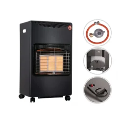 Dicollas Keramik Gasheizung LQ-H002 4200 Watt Mit 3 Heizstufen, Druckregler & Schlauch - Mobil, Effizient & Energiesparend - Gasheizer Gasheizofen Gasheizgerät Heizstrahler