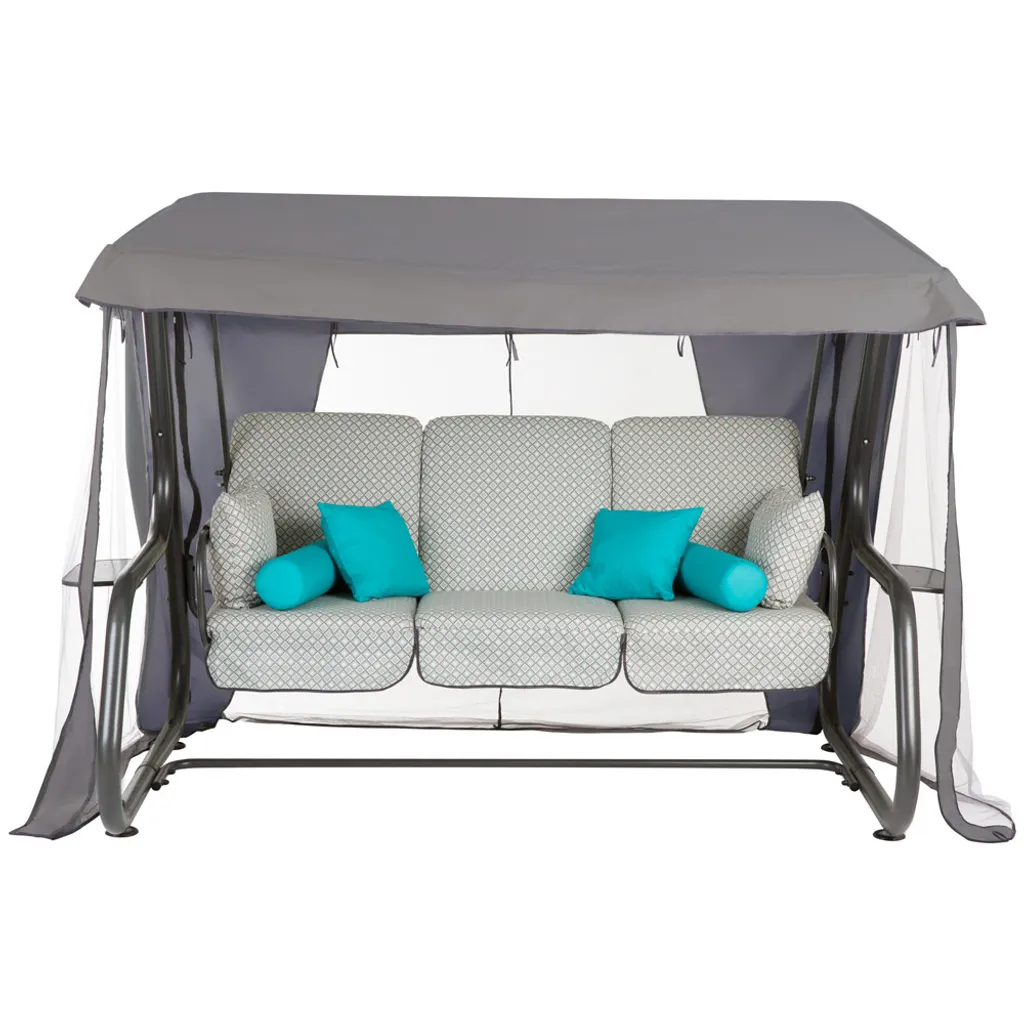 Hollywoodschaukel Gartenschaukel Liegefunktion Schaukel Moskitonetz Bettfunktion 7 Hollywoodschaukel Gartenschaukel Liegefunktion Schaukel Moskitonetz Bettfunktion – Bild 7