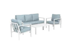 Garden Impressions Lounge Set Springs 4-teilig Matt Weiß Mintgrau