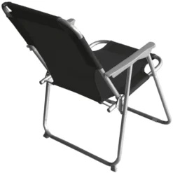 3tlg. Campinggarnitur Klapptisch 45x43,5cm Anthrazit + 2 Campingstühle Schwarz -Grünwelt Exporteren Garten-Winkel 7094df39217c551d730e19badd312b25