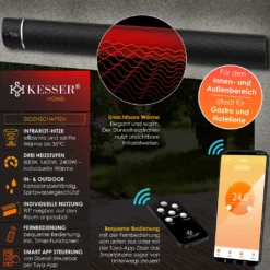 KESSER® Dunkelheizstrahler Heizstrahler Mit Fernbedienung & WiFi APP Terrassenheizer Infrarot-Heizstrahler Wand-Heizstrahler Schwarzstrahler Quarzstrahler Terrassenstrahler Balkonheizer Timer, Farbe:Schwarz, Größe:2400W 11 KESSER® Dunkelheizstrahler Heizstrahler Mit Fernbedienung & WiFi APP Terrassenheizer Infrarot-Heizstrahler Wand-Heizstrahler Schwarzstrahler Quarzstrahler Terrassenstrahler Balkonheizer Timer, Farbe:Schwarz, Größe:2400W -Grünwelt Exporteren Garten-Winkel 71256205366c702019f726ef978bfd0b
