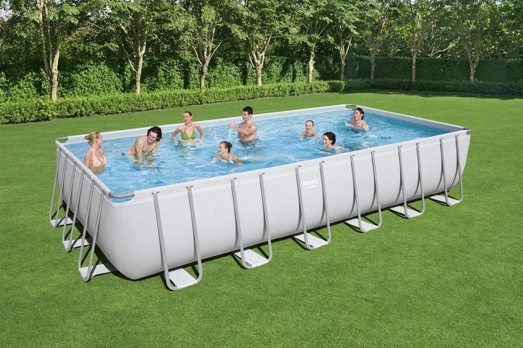 Bestway Power Steel™ Frame Pool Komplett-Set, Eckig, Mit Sandfilteranlage, Sicherheitsleiter & Abdeckplane 732 X 366 X 132 Cm 11 Bestway Power Steel™ Frame Pool Komplett-Set, Eckig, Mit Sandfilteranlage, Sicherheitsleiter & Abdeckplane 732 X 366 X 132 Cm – Bild 11