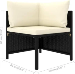 VidaXL 5-tlg. Garten-Sofagarnitur Mit Auflagen Schwarz Poly Rattan -Grünwelt Exporteren Garten-Winkel 7162501a1ae0c7e86c3a58cb77360aea