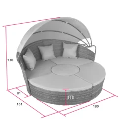 Tectake Sonneninsel Rattan Mit Aluminiumgestell Und Sonnendach - Grau 16 Tectake Sonneninsel Rattan Mit Aluminiumgestell Und Sonnendach - Grau -Grünwelt Exporteren Garten-Winkel 71d8e544ab3f96ae82a6b9959efb42d5