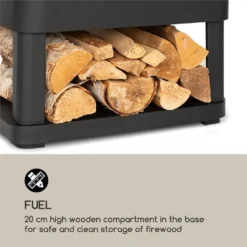 Macondo Feuerstelle Feuerschale 35x35cm Holzfach Stahl Schwarz -Grünwelt Exporteren Garten-Winkel 723ee79f1e385b71f85f7ee80cefe672