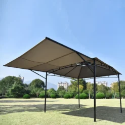 Flieks Pavillon 3x3 Wasserdicht, Gartenpavillon Grillpavillon Mit Seitenwand, Dach Und Pulverbeschichteter Stahl Partyzelt -Grünwelt Exporteren Garten-Winkel 7254b9bab0449513cc257dc8f015539b