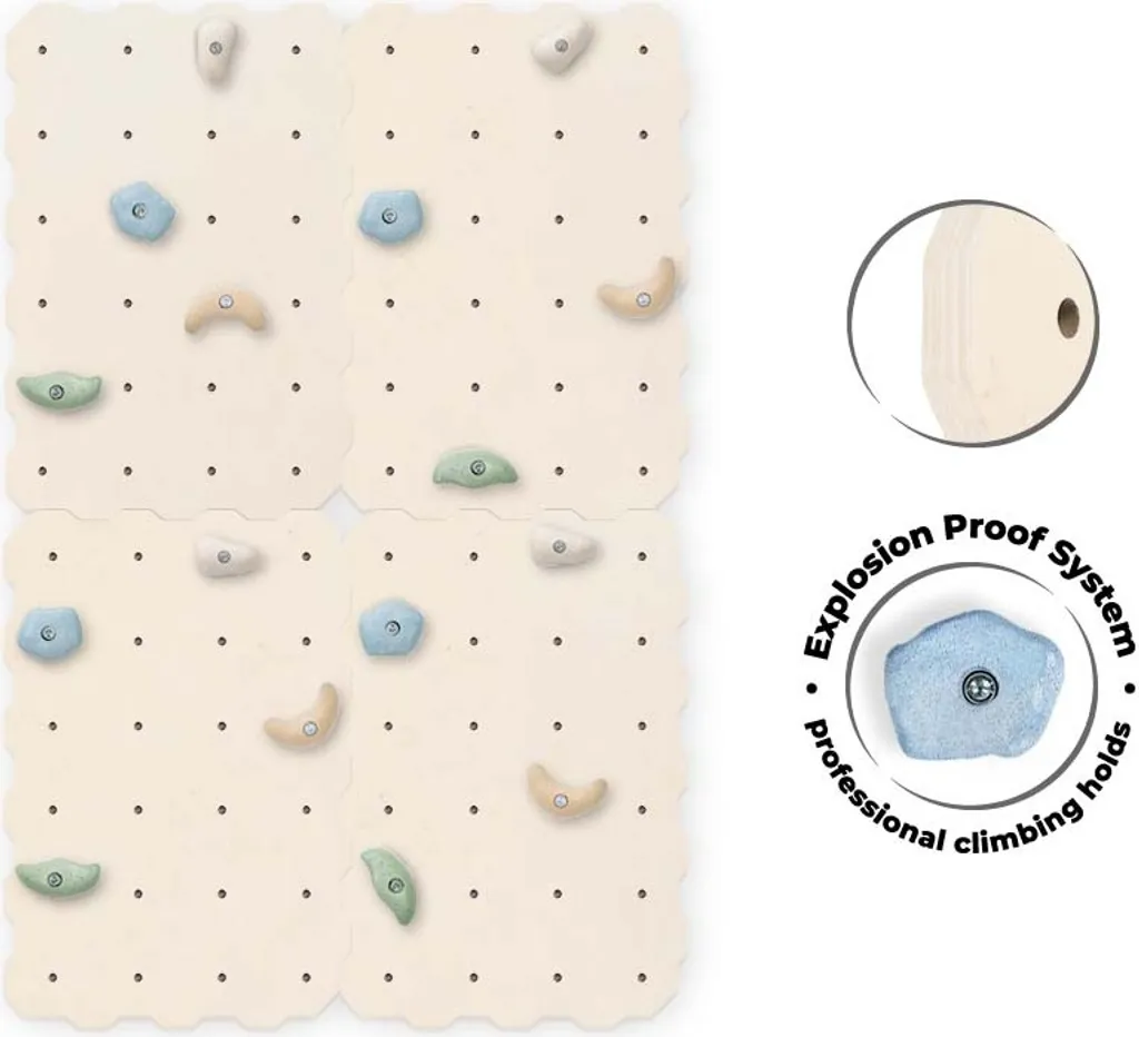 MAMOI® Kletterwand Für Kinderzimmer, Klettergerüst Und Spielgeräte Indoor, Klettern Mit Klettergriffe Für Kinder, Klettersteine, Kletterturm Mit Griffe, Turngeräte 2 MAMOI® Kletterwand Für Kinderzimmer, Klettergerüst Und Spielgeräte Indoor, Klettern Mit Klettergriffe Für Kinder, Klettersteine, Kletterturm Mit Griffe, Turngeräte – Bild 2
