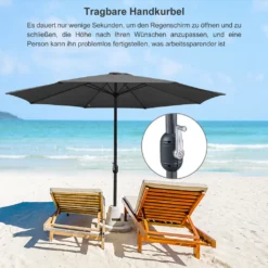 Wolketon Sonnenschirm 3.5m 3m Wasserabweisend Garten UV30+ Terrassen Mit Handkurbel -Grünwelt Exporteren Garten-Winkel 72fbe1f6fb8620ac00a56ae030ebd38e