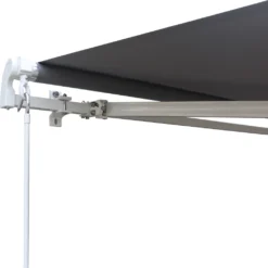 Outsunny Markise Gelenkarmmarkise Sonnenschutz 3,5x2,5m Mit Handkurbel Grau Alu+Polyester -Grünwelt Exporteren Garten-Winkel 7318d71a4345412b8442bb806904c73b