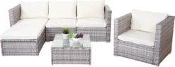 Poly-Rattan-Garnitur Busto, Gartengarnitur Sitzgruppe Sofa Lounge-Set Grau, Kissen Creme 21 Poly-Rattan-Garnitur Busto, Gartengarnitur Sitzgruppe Sofa Lounge-Set Grau, Kissen Creme -Grünwelt Exporteren Garten-Winkel 73b7eb206850ad25d56fef8664ccaab7