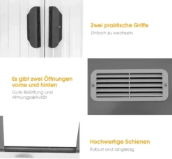 COSTWAY Gerätehaus Metall Gartenhaus 5m³ 238x131x181cm Mit 2 Schiebetüren Gartenhaus Geräteschuppen Für Outdoor & Garten -Grünwelt Exporteren Garten-Winkel 73e0cf5febfdab66ce0e334dcfa7809d